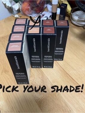 bareMinerals Pure Serum Natural Liquid Foundation~pick your shade!BNIB~Authentic